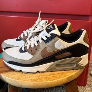 Nike Air Max Sneakers in Cream, Black, and Brown